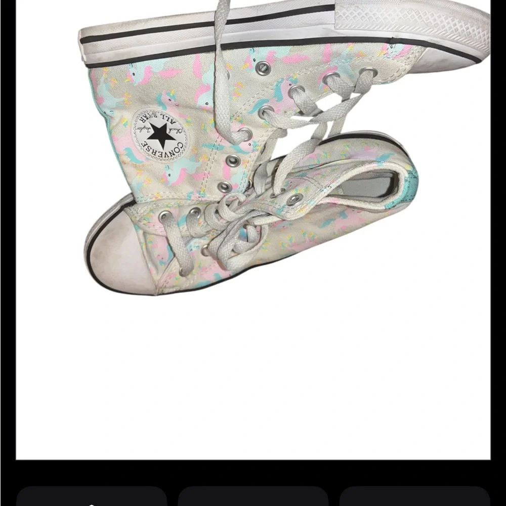 Kids shoes bundle rain boots and High Top converse Unicorn size 3